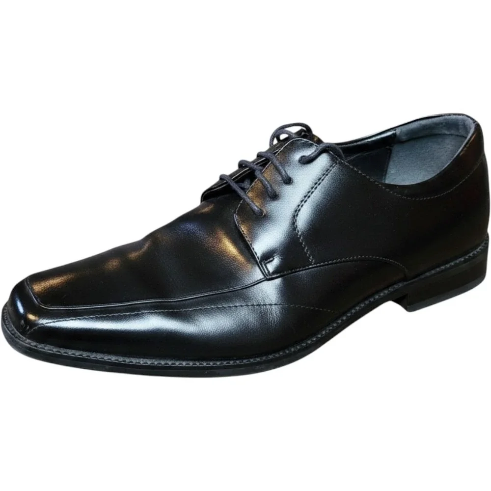 Stacy Adams Cassidy Black Leather Moc Toe Oxford Shoes Men's Size‎ 12 M Workwear